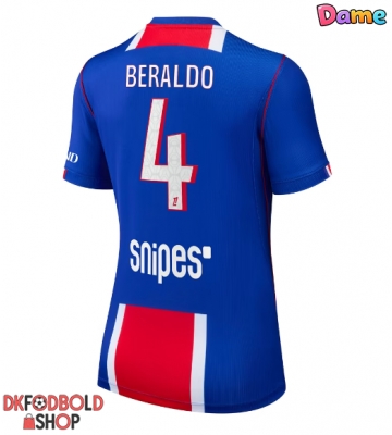 Paris Saint-Germain Lucas Beraldo #4 Hjemmebanetrøje Dame 2026-27 Kort ærmer